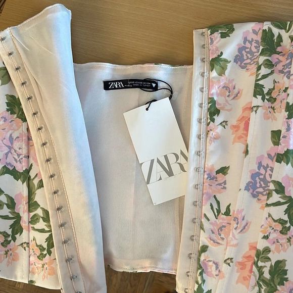NWT Zara Floral Corset Top - Picture 6 of 11